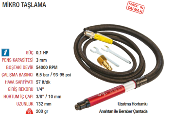 YAMA AT-3170 Havalı 3mm Mikro Taşlama Makinesi