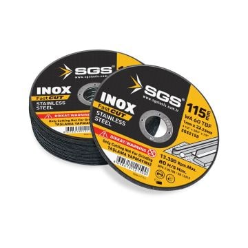 SGS İnox Paslanmaz Çelik Kesme Taşı Diski -  50 ADET