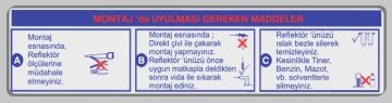 PAKKENS Tır Çekici Arkası İşaret Reklektörü Alüminyum Levha - 2 Adet