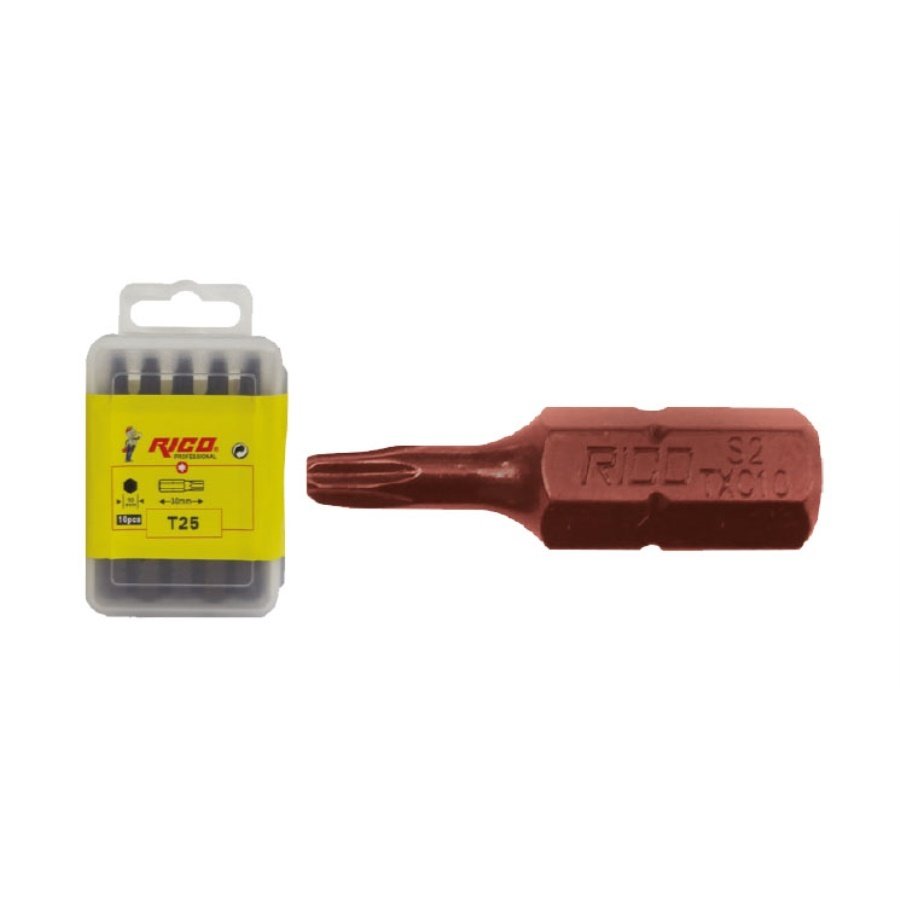 RİCO Torx Bits Uç H.10X30 mm Titanyum Kaplamalı 10 Adet