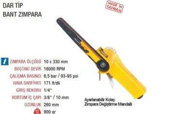 YAMA AT-7009 Havalı Dar Tip Bant Zımpara Makinesi