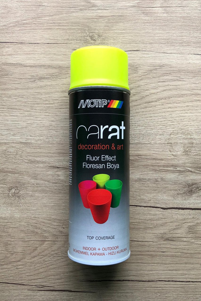 MOTİP CARAT Floresan Sarı Sprey Boya 400 ML