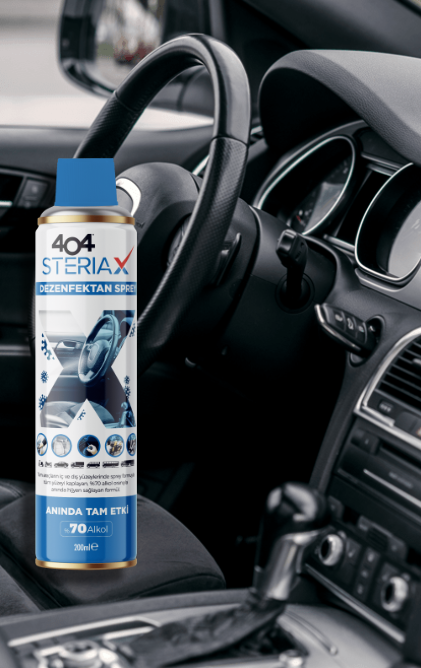 404 Steriax Araç İçi Temizleme Dezentekfanı 200 ML