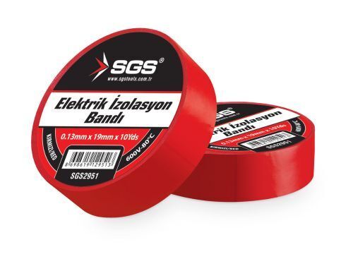 SGS2951 - ELEKTRİK İZOLASYON BANDI KIRMIZI 19MM*10YRD