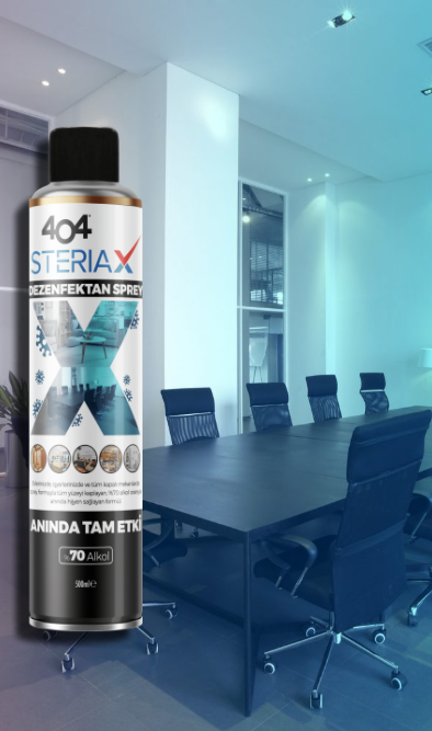 404 Steriax Ev ve Ofis Dezenteksiyon Spreyi 500 ML