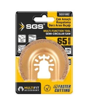 SGS1882 - Multi Tools Çok Amaçlı Raspalama Derz Arası Temizleme Aparatı Karbür Uç 65mm