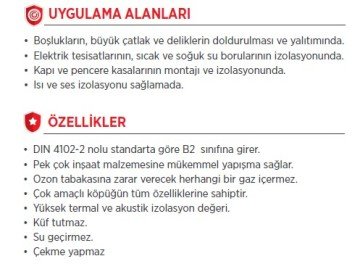 Akfix 967P PU Hızlı Yapıştırıcı Köpük 750 ml 12 Adet