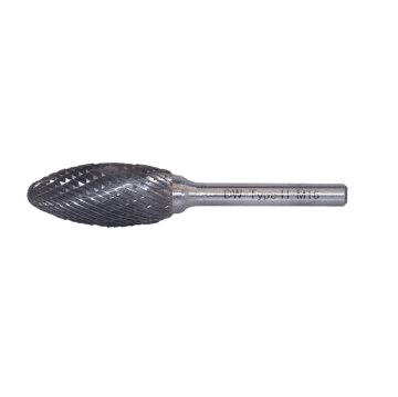 DW Karbür Kalıpçı Freze ucu / Kavisli Çam - H Tipi 3 mm SAPLI - KOMPLE KARBÜR - 3mm