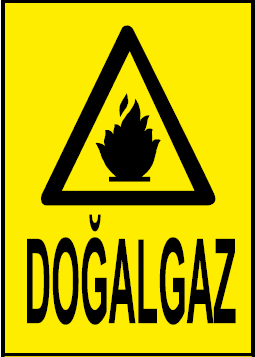 Doğalgaz Uyarı Levhası / 10 Adet