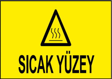 Sıcak Yüzey Uyarı Levhası / 10 Adet