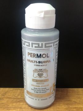PERMOLİT Multi Surface Akrilik Hobi Boyası 120 ML - METALİK GÜMÜŞ