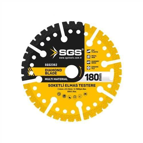 SGS2362 - ÇOK AMAÇLI MULTI-MATERIAL ELMAS KESME DİSKİ 180 MM