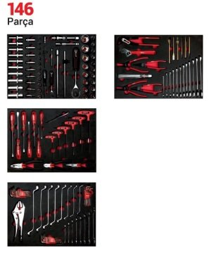 DHT 5 Çekmeceli Takım Arabası 146 Parça EKO